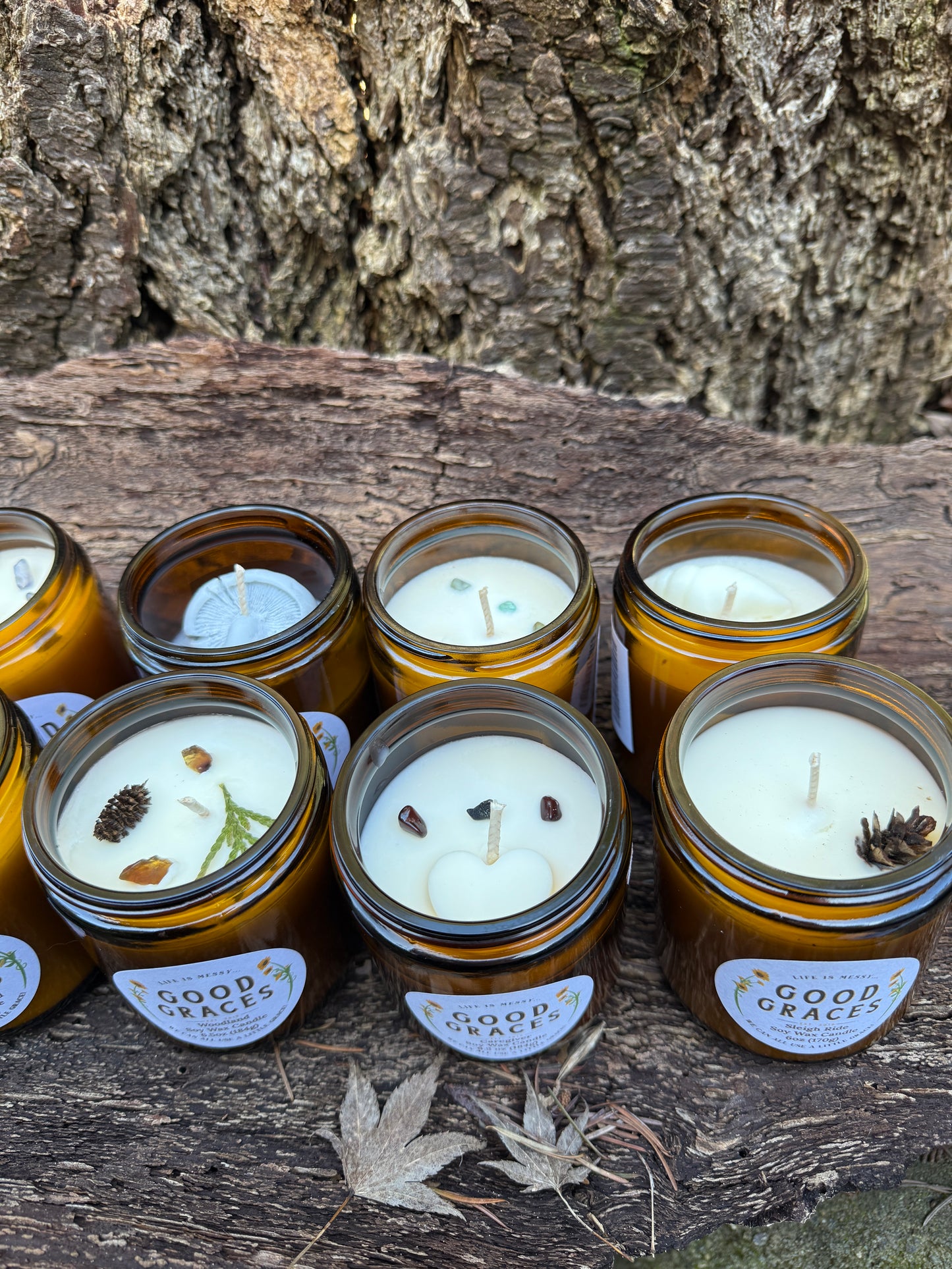 Large Glass Candles - Winter Collection